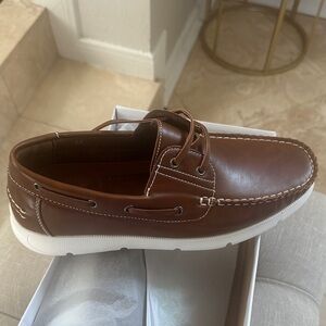 Men's Lace-Up Moccasin Boat Shoes -Casual Deck Loafers for Walking Comfort